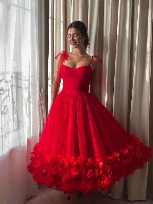 Teuta matoshi-Fiery Rose Midi Dress - Image 2