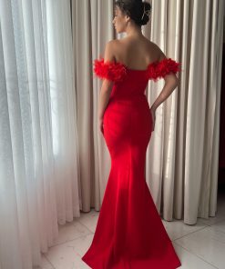 Teuta matoshi-Fiery Rose Mermaid Dress