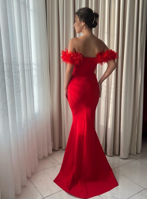 Teuta matoshi-Fiery Rose Mermaid Dress
