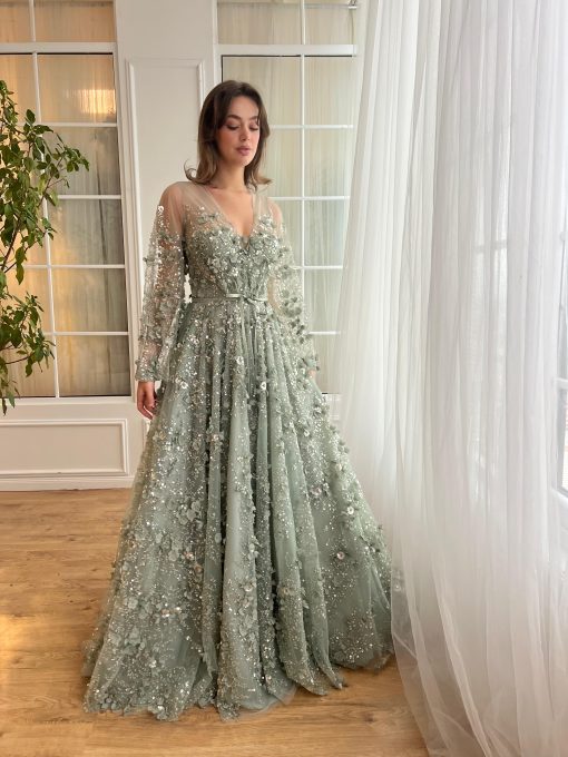 Teuta matoshi-Ash Blooms Serenade Gown - Image 2