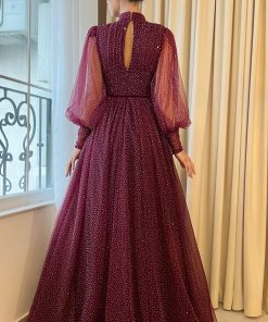 Teuta matoshi-Mulberry Dot Gown 2