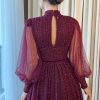 Teuta matoshi-Mulberry Dot Gown