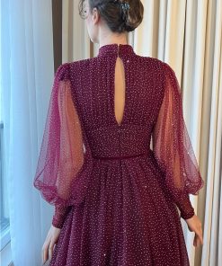 Teuta matoshi-Mulberry Dot Gown