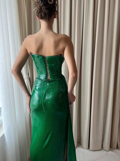 Teuta matoshi-Jade Corset Mermaid Dress - Image 2