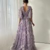 Teuta matoshi-Periwinkle Magnolia Corset Gown 4