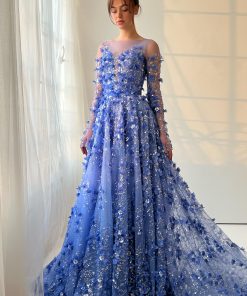 Teuta matoshi-Cerulean Blooms Serenade Gown 2