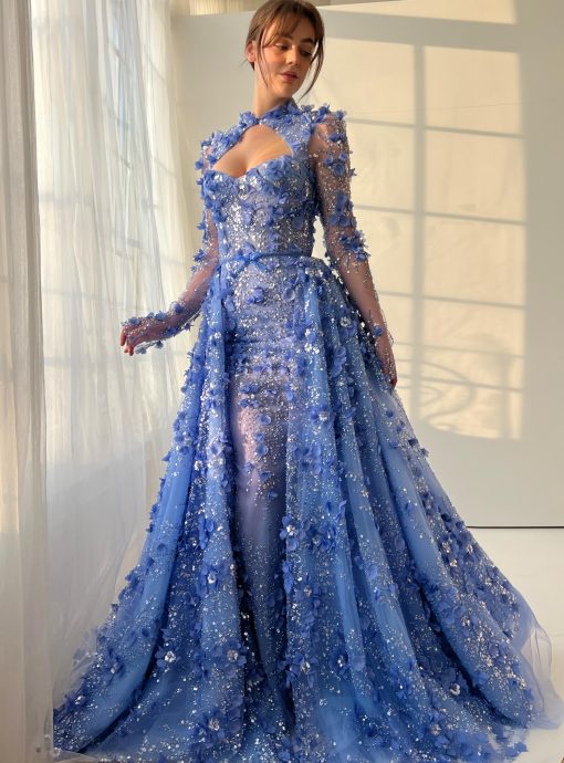 Teuta matoshi-Cerulean Princess Gown - Image 2