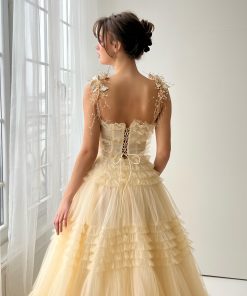 Teuta matoshi-Sunlit Ruffle Gown
