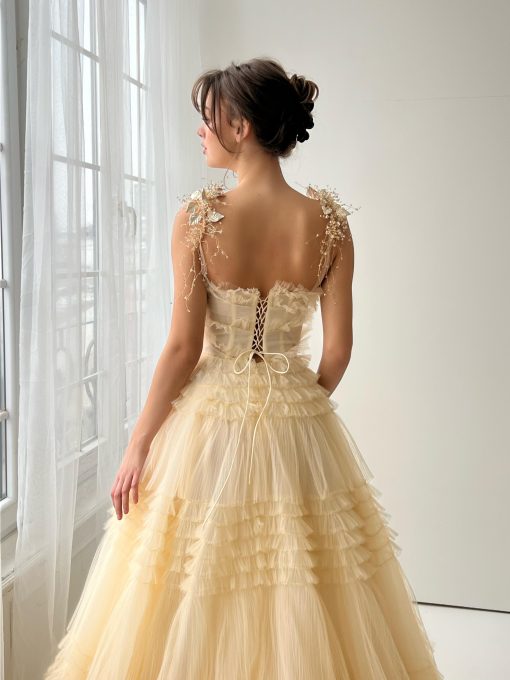 Teuta matoshi-Sunlit Ruffle Gown
