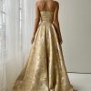 Teuta matoshi-Gilded Dream Brocade Gown