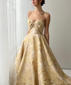 Teuta matoshi-Gilded Dream Brocade Gown 2