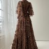 Teuta matoshi-Mulberry Dot Gown 4