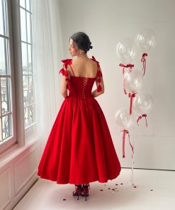 Teuta matoshi-Vermilion’s Lullaby Midi Dress