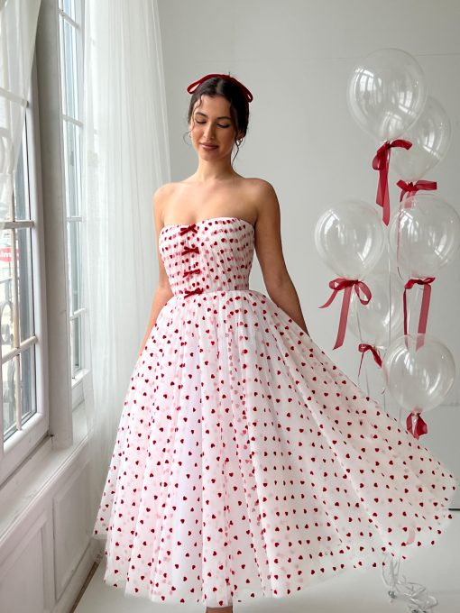 Teuta matoshi-Sugar & Scarlet Midi Dress - Image 2