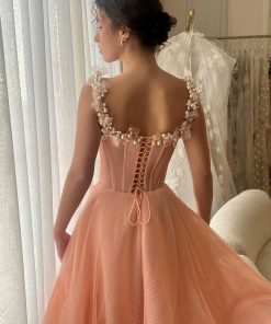 Teuta matoshi-Apricot Princess Gown