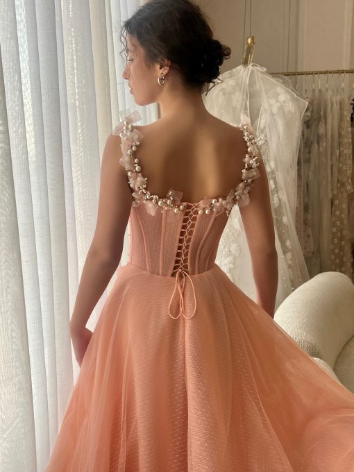 Teuta matoshi-Apricot Princess Gown