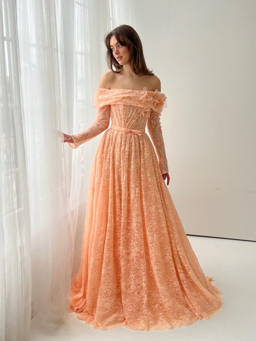 Teuta matoshi-Snowy Sunset Gown - Image 2