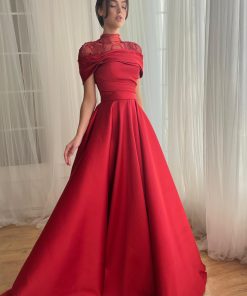 Teuta matoshi-Scarlet Gala Gown 2