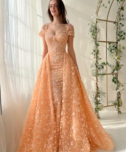Teuta matoshi-Peachy Floral Ball Gown 2