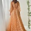 Teuta matoshi-Peachy Floral Ball Gown 4