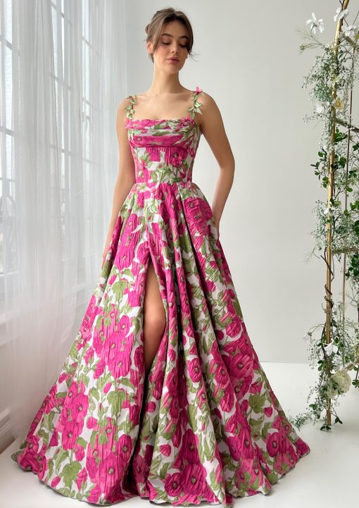Teuta matoshi-Spring Jacquard Gown - Image 2