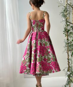Teuta matoshi-Spring Jacquard Midi Dress