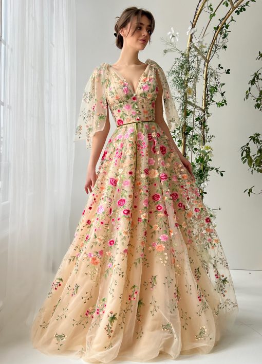 Teuta matoshi-Lunaria Floral Gown - Image 2