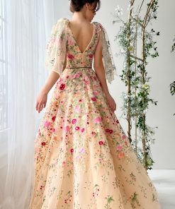 Teuta matoshi-Lunaria Floral Gown