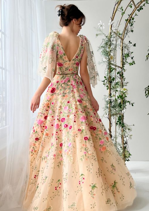 Teuta matoshi-Lunaria Floral Gown