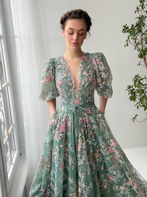 Teuta matoshi-Thistle Meadow Gown - Image 2