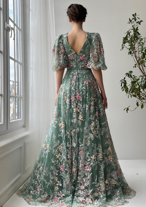 Teuta matoshi-Thistle Meadow Gown