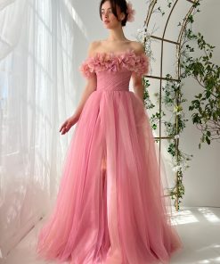 Teuta matoshi-Pink Petals Tulle Dress 2