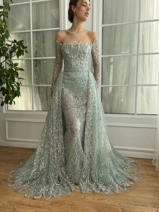 Teuta matoshi-Fallen Mint Gown - Image 2