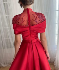 Teuta matoshi-Scarlet Gala Gown