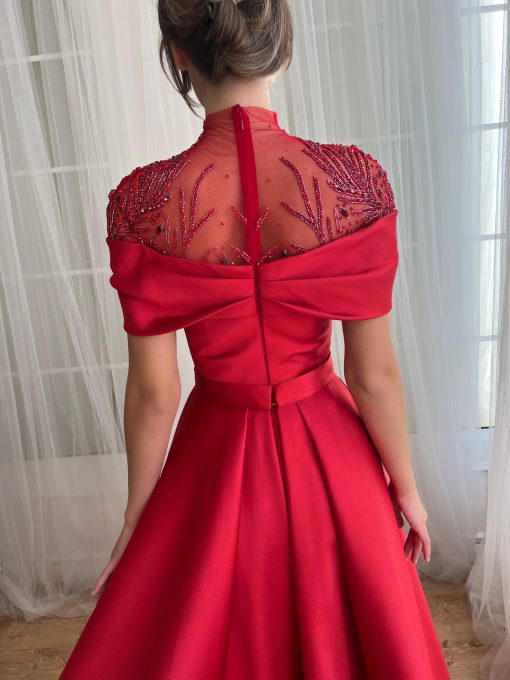Teuta matoshi-Scarlet Gala Gown