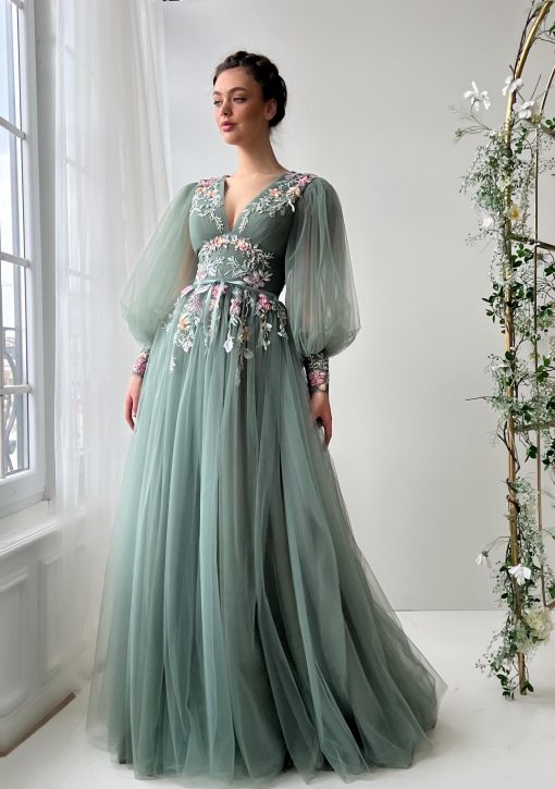 Teuta matoshi-Sage Verse Gown - Image 2
