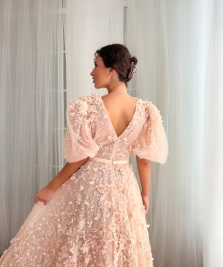 Teuta matoshi-Peach Dreamscape Gown