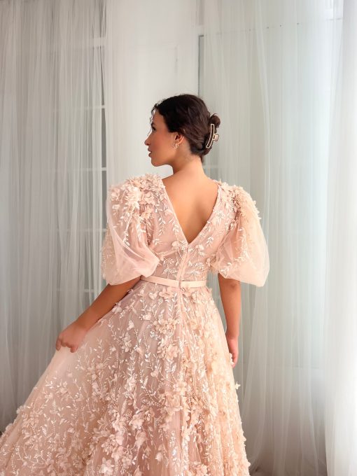 Teuta matoshi-Peach Dreamscape Gown