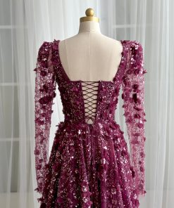 Teuta matoshi-Plum Royalty Gown