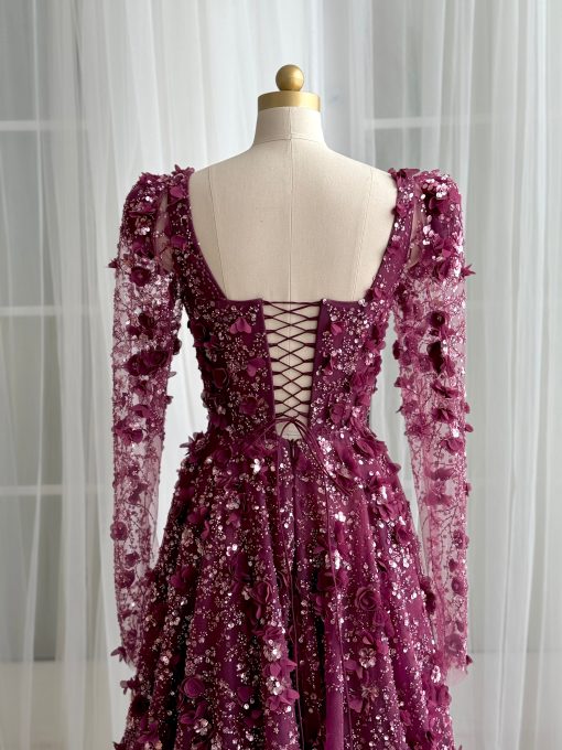 Teuta matoshi-Plum Royalty Gown