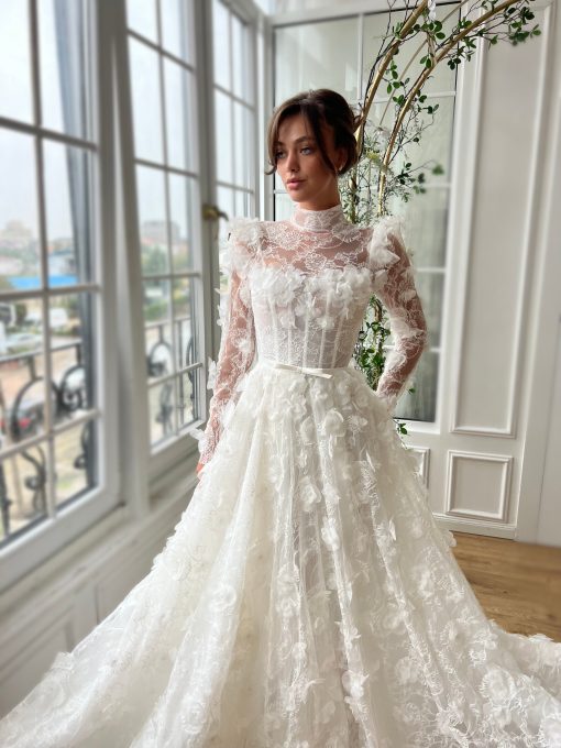Teuta matoshi-Ivory Meadow Gown - Image 2