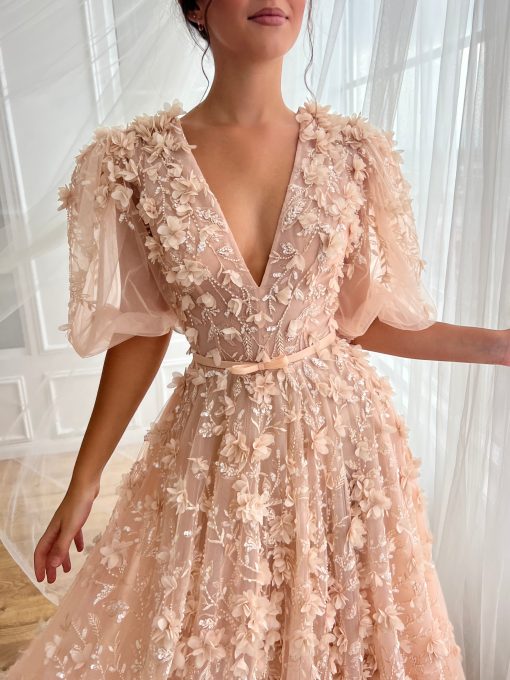 Teuta matoshi-Peach Dreamscape Gown - Image 2