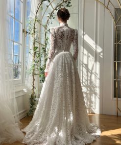 Teuta matoshi-Soft Echoes of Lace Gown