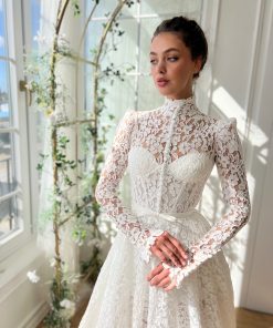 Teuta matoshi-Soft Echoes of Lace Gown 2