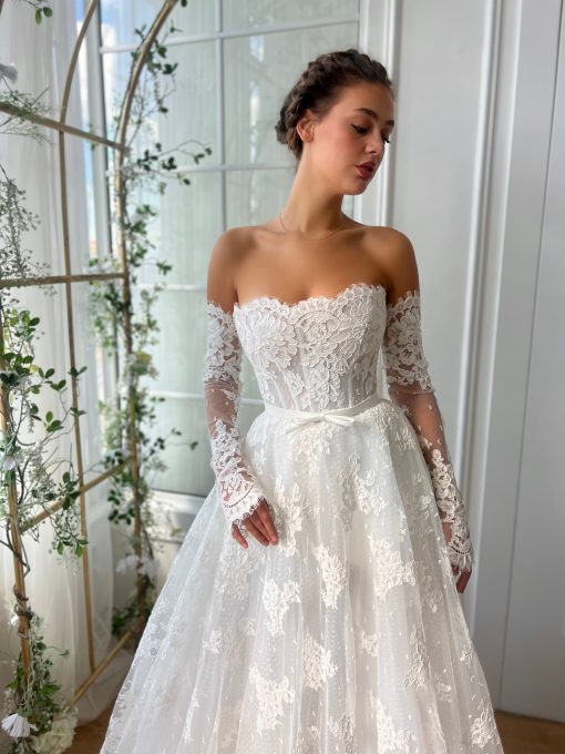 Teuta matoshi-Veil of Flowers Gown - Image 2