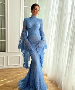 Teuta matoshi-Serene Sapphire Mermaid Dress 2