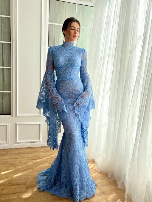 Teuta matoshi-Serene Sapphire Mermaid Dress - Image 2