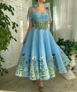 Teuta matoshi-Garden Blue Dress
