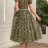 Teuta matoshi-Olive Flowery Dress