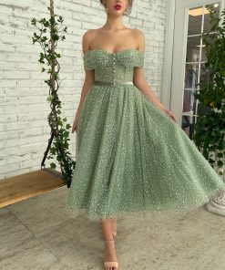 Teuta matoshi-Mint Frost Midi Dress
